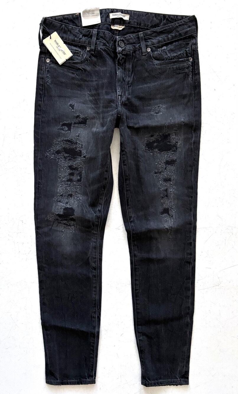 Levi's Levis Made & Crafted Womens Nwt Empire Skinny Gray Denim Jeans 30